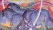 Franz Marc Die groben blauen Pferde oil on canvas
